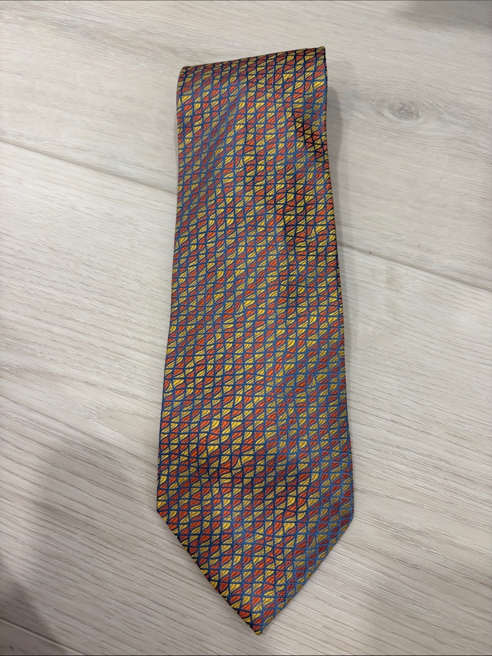 Charvet Men's Multicolor Geometric Silk Tie Charvet